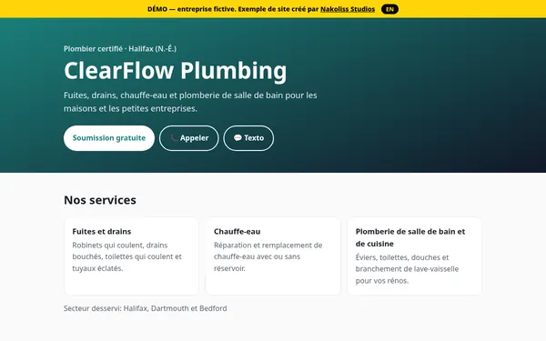 DÉMO — ClearFlow Plumbing
