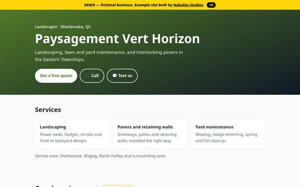 DEMO — Paysagement Vert Horizon
